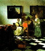 Johannes Vermeer The Concert oil painting on canvas